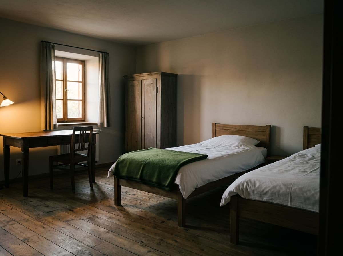 Zweckmäßiges Monteur- und Mehrbettzimmer im Hotel St. Leonhard in Kutzenhausen